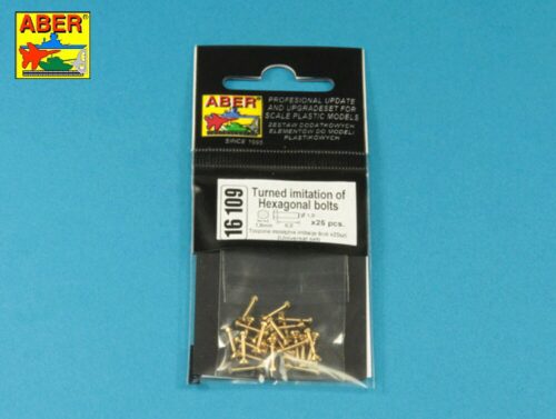 Aber Models 16109 Turned imitation of Hexagonal bolts 1,6 x  6,0 mm x 25 pcs.