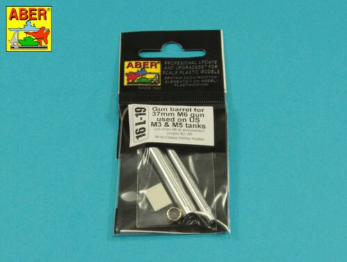 Aber Models 16 L-19 Gun barrel for  37 mm M6 gun used on US M3 & M5 tanks