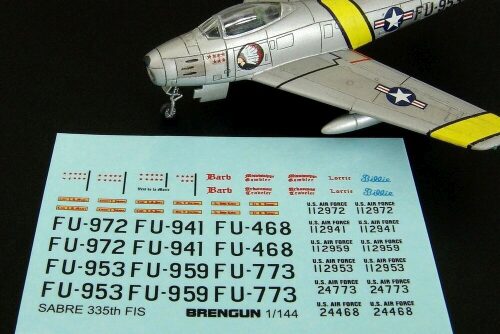 Brengun BRL144084 F-86F SABRE 335th FIS decal