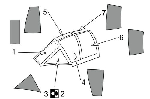 Brengun BRL72165 MXY-7 Ohka model 22 Canopy mask (Brengun kit)