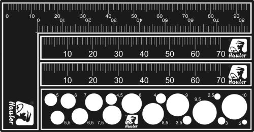 Brengun HQT006 try square, rule and circle template