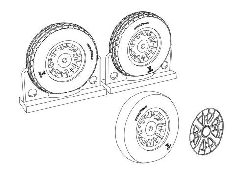 Brengun BRL48114 F4U Corsair Block Thread Wheels set