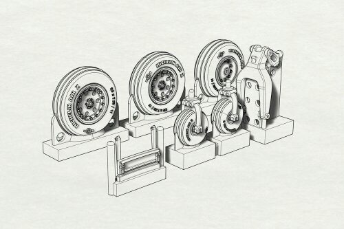 Brengun BRL72185 AV8B Wheels  (Hasegawa kit)