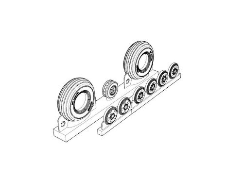 Brengun BRL72206 DH 98 Mosquito wheels