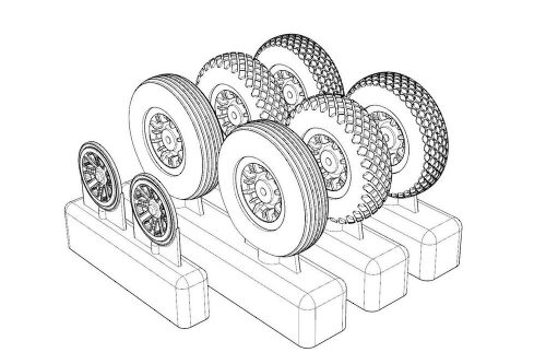 Brengun BRL72214 P-47N Wheels (3 type of pattern)