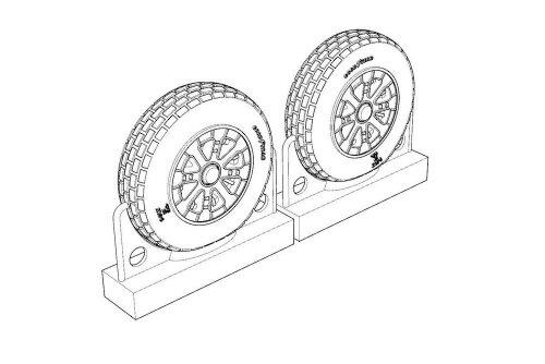 Brengun BRL72218 F4U Corsair Block Thread Wheels set