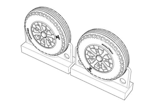 Brengun BRL72220 F4U Corsair Ribbed-Diamond Thread Wheels set