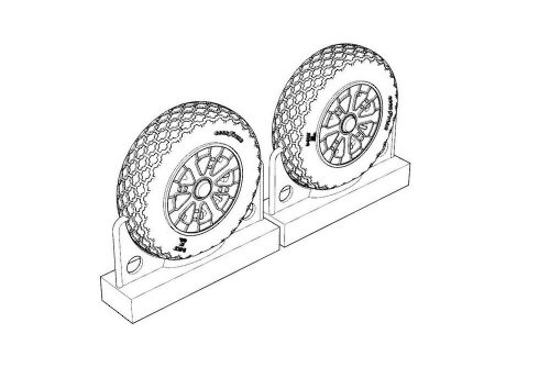 Brengun BRL72221 F4U Corsair Cross Thread Wheels set