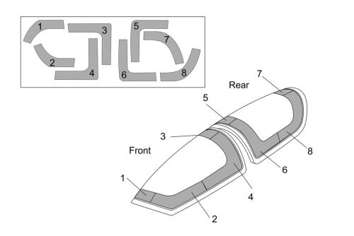 Brengun BRL48146 DG-1000S Glider Canopy mask (BRENGUN kit)