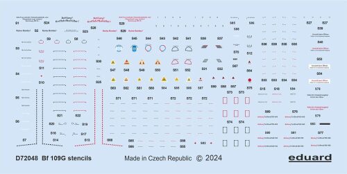 Eduard Accessories D72048 Bf 109G stencils
