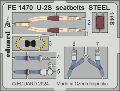 Eduard Accessories FE1470 U-2S seatbelts STEEL