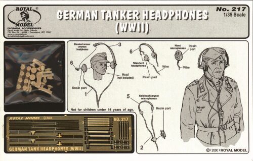 Royal Model RM217 German tanker with head phones - WWII