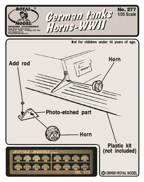 Royal Model RM277 Horns (for German tanks-WWII