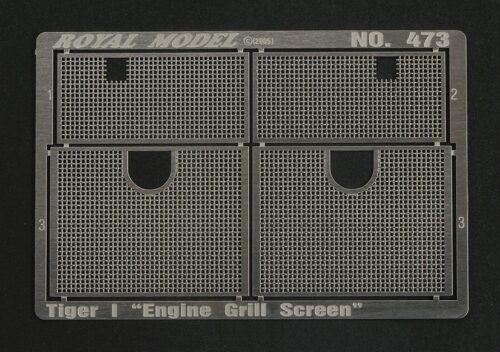 Royal Model RM473 Engine Grill Screen Tiger I (for Dragon kit)