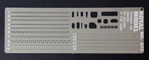 Royal Model RM672 Templates set stencils (Airplanes