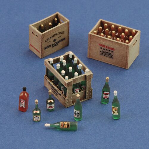 Royal Model RM801 Champagne, cognac e wine bottles with crates