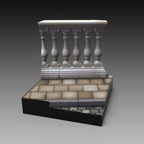 Royal Model RM882 Base with columns  cm 5x5 (75mm)