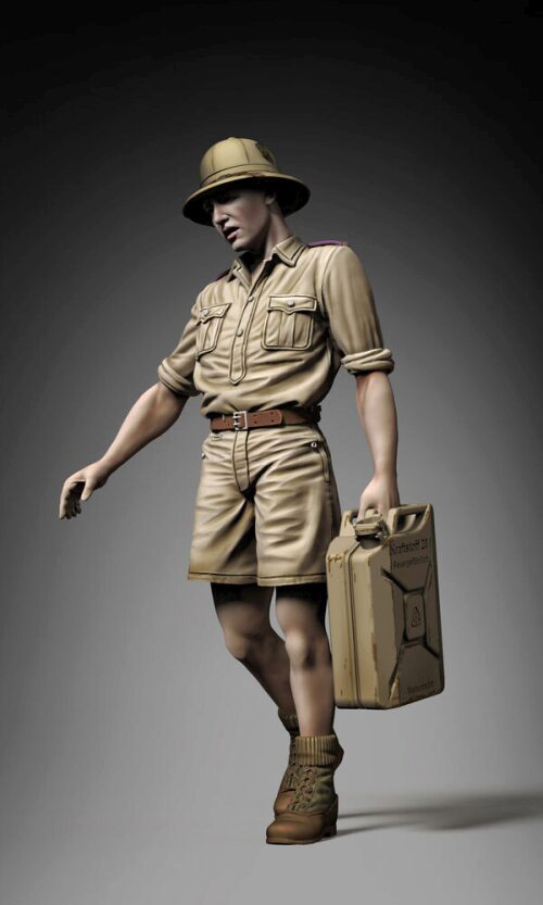 Royal Model RM1084 German DAK soldier holding jerrycan  3D printed