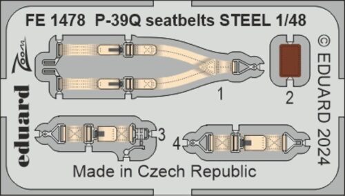 Eduard Accessories FE1478 P-39Q seatbelts STEEL  ARMA HOBBY