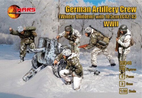 Mars Figures MS32048 German Artillery Crew (winter Uniform) & 10,5cm LG 42/43