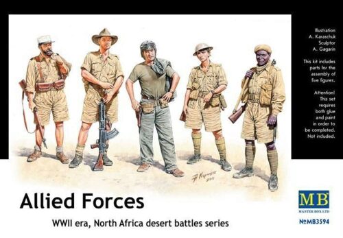 Master Box Ltd. 3594 Allied Forces. N.Africa desert battles.s