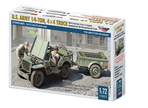 Mirage Hobby 720012 U.S. ARMY 1?4?TON, 4×4 TRUCK