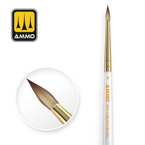 Ammo AMIG8715 AMMO MIG Collection Brushes Conical Ø3