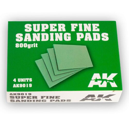 AK Interactive AK9019 Super Fine Sanding Pads 800 grit.4 units