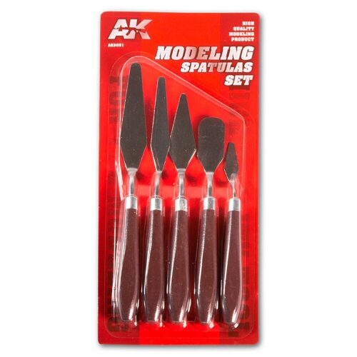 AK Interactive AK9051 SET DE ESPÁTULAS PARA MODELISMO / MODELISM SPATULAS SET