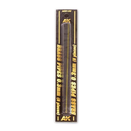 AK Interactive AK9102 BRASS PIPES 0,3mm, 5 units