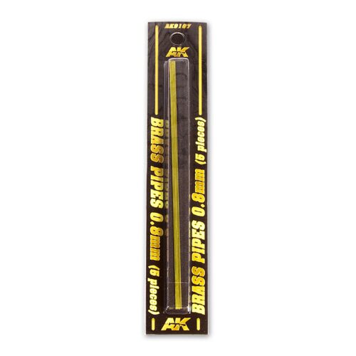 AK Interactive AK9107 BRASS PIPES 0,8mm, 5 units