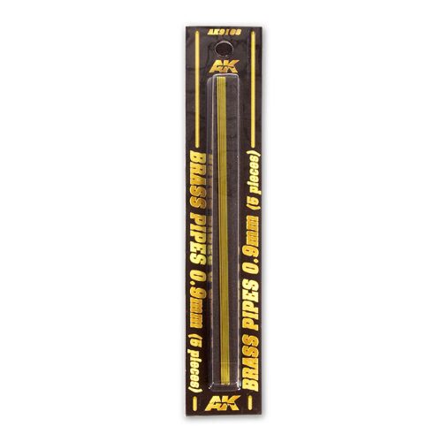 AK Interactive AK9108 BRASS PIPES 0,9mm, 5 units