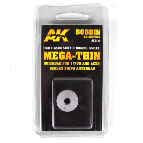 AK Interactive AK9134 ELASTIC RIGGING BOBBINMEGA-THIN