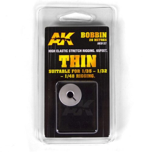 AK Interactive AK9137 ELASTIC RIGGING BOBBIN THIN