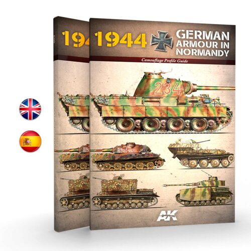 AK Interactive AK916 1944 GERMAN ARMOUR IN NORMANDY  Camouflage Profile Guide English