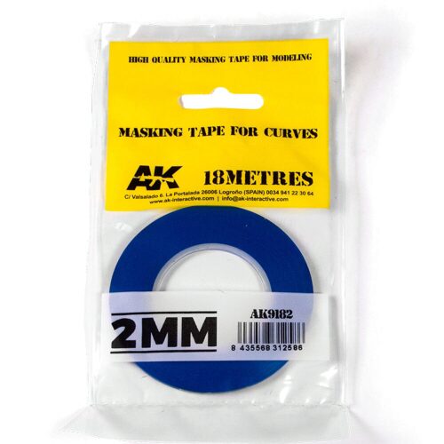 AK Interactive AK9182 Blue masking Tape for curves 2mm