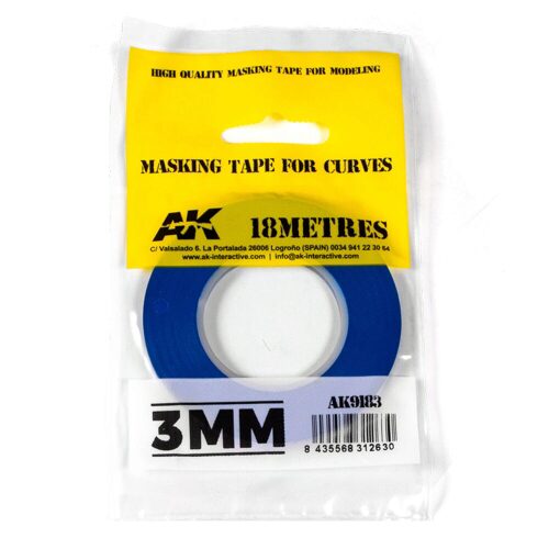 AK Interactive AK9183 Blue masking Tape for curves 3 mm