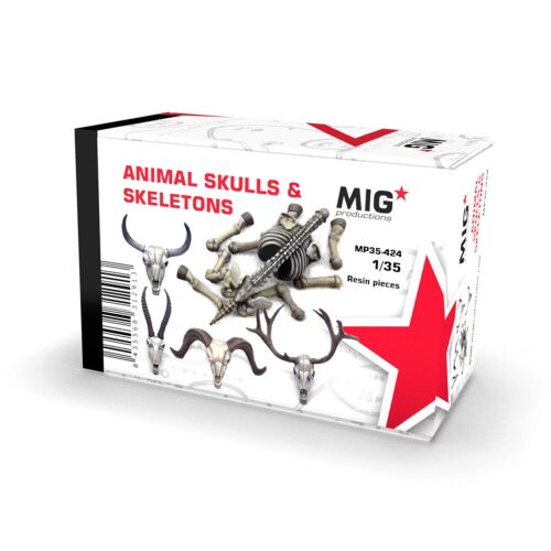 AK Interactive MP35-424 ANIMAL SKULLS & SKELETONS 1:35