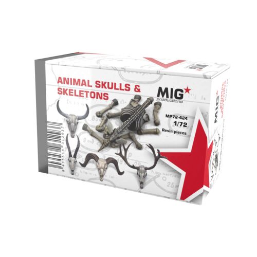 AK Interactive MP72-424 ANIMAL SKULLS & SKELETONS 1:72