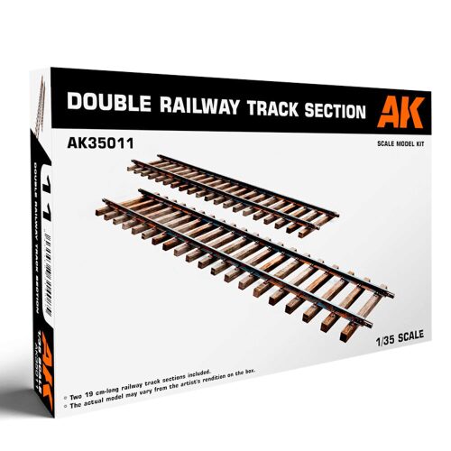 AK Interactive AK35011 DOUBLE RAILWAY TRACK SECTION 1/35