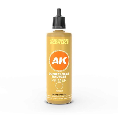 AK Interactive AK11245 3rd gen. Dunkelgelb RAL 7028 dark yellow surface Primer 100 ml