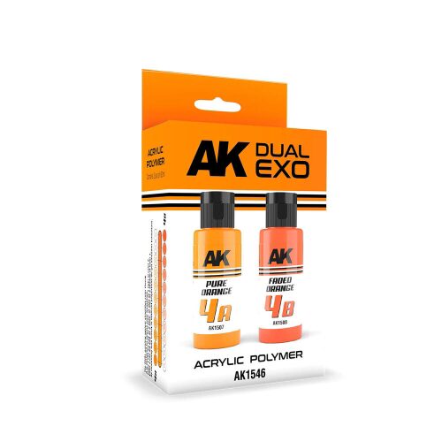 AK Interactive AK1546 PURE ORANGE & FADED ORANGE DUAL EXO Set 4