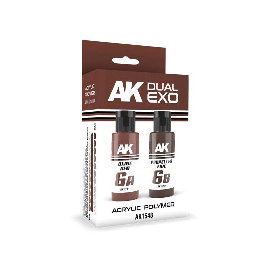 AK Interactive AK1548 OXIDE RED & PROPELLER FIRE DUAL EXO Set 6