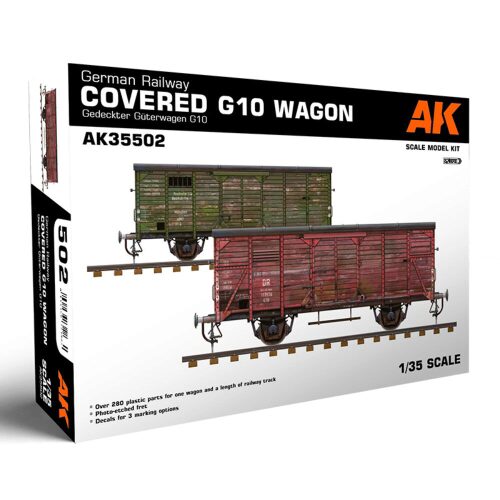 AK Interactive AK35502 GERMAN RAILWAY COVERED G10 WAGON GEDECKTER GÜTERWAGEN G10 1/35