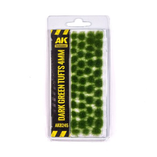 AK Interactive AK8245 DARK GREEN TUFTS 4MM