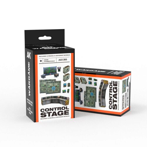 AK Interactive AK1355 CONTROL STAGE SET WARGAME (RESIN 30-35MM)