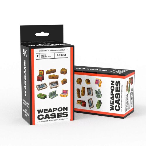 AK Interactive AK1361 WEAPON CASES SCENOGRAPHY WARGAME SET  (30-35MM)