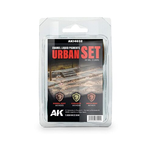 AK Interactive AK14032 URBAN SET - Liquid Pigment  (3 ref)