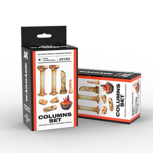 AK Interactive AK1363 COLUMNS SET WARGAME (RESIN 30-35MM)