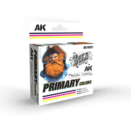 AK Interactive AK16021 PRIMARY COLORS SET Inks